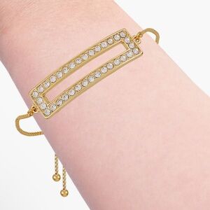 Vince Camuto Glitz To Be Square Pave Crystal Slider Bracelet